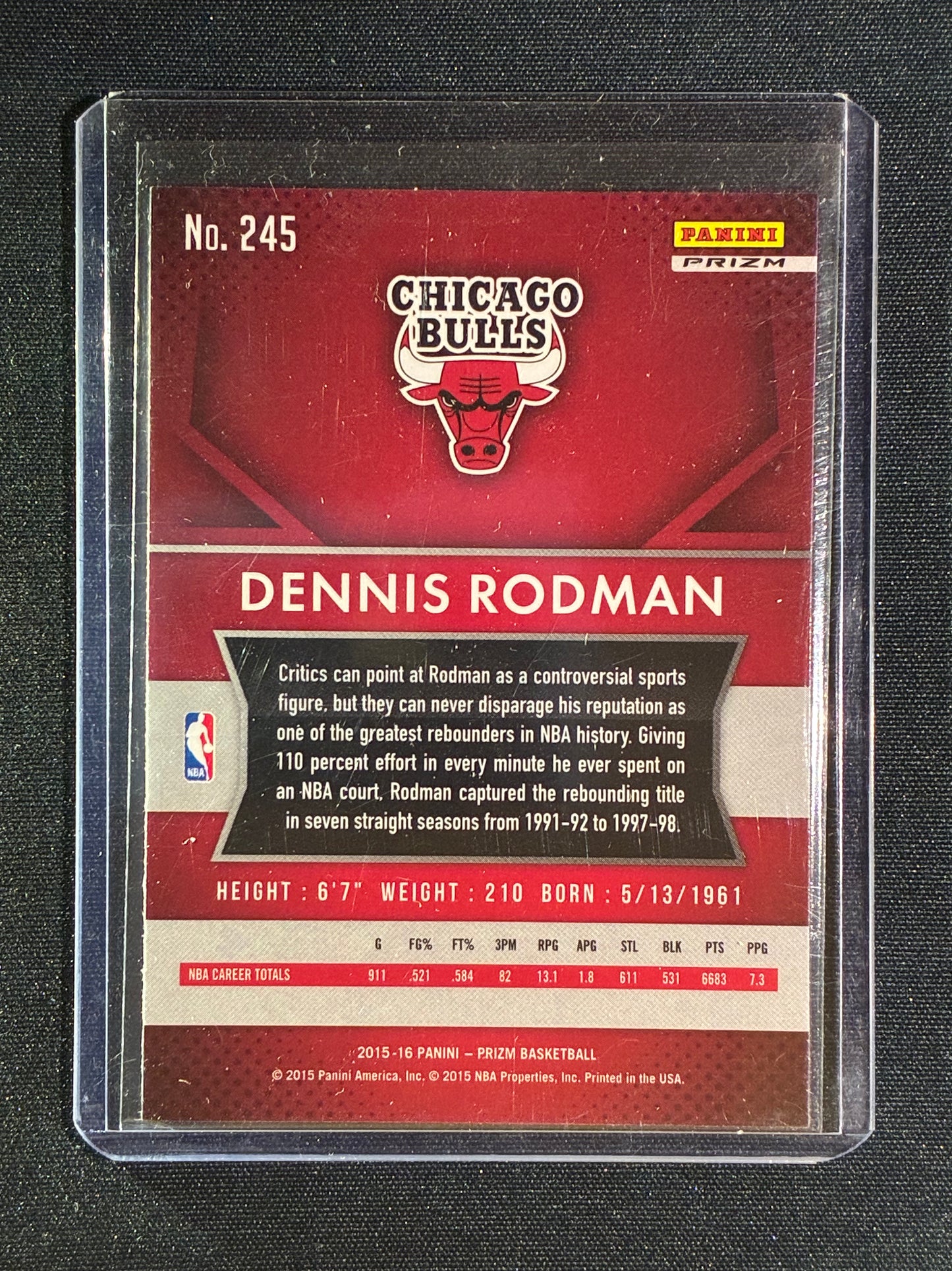 2015-16 Prizm DENNIS RODMAN Prizm Silver #245