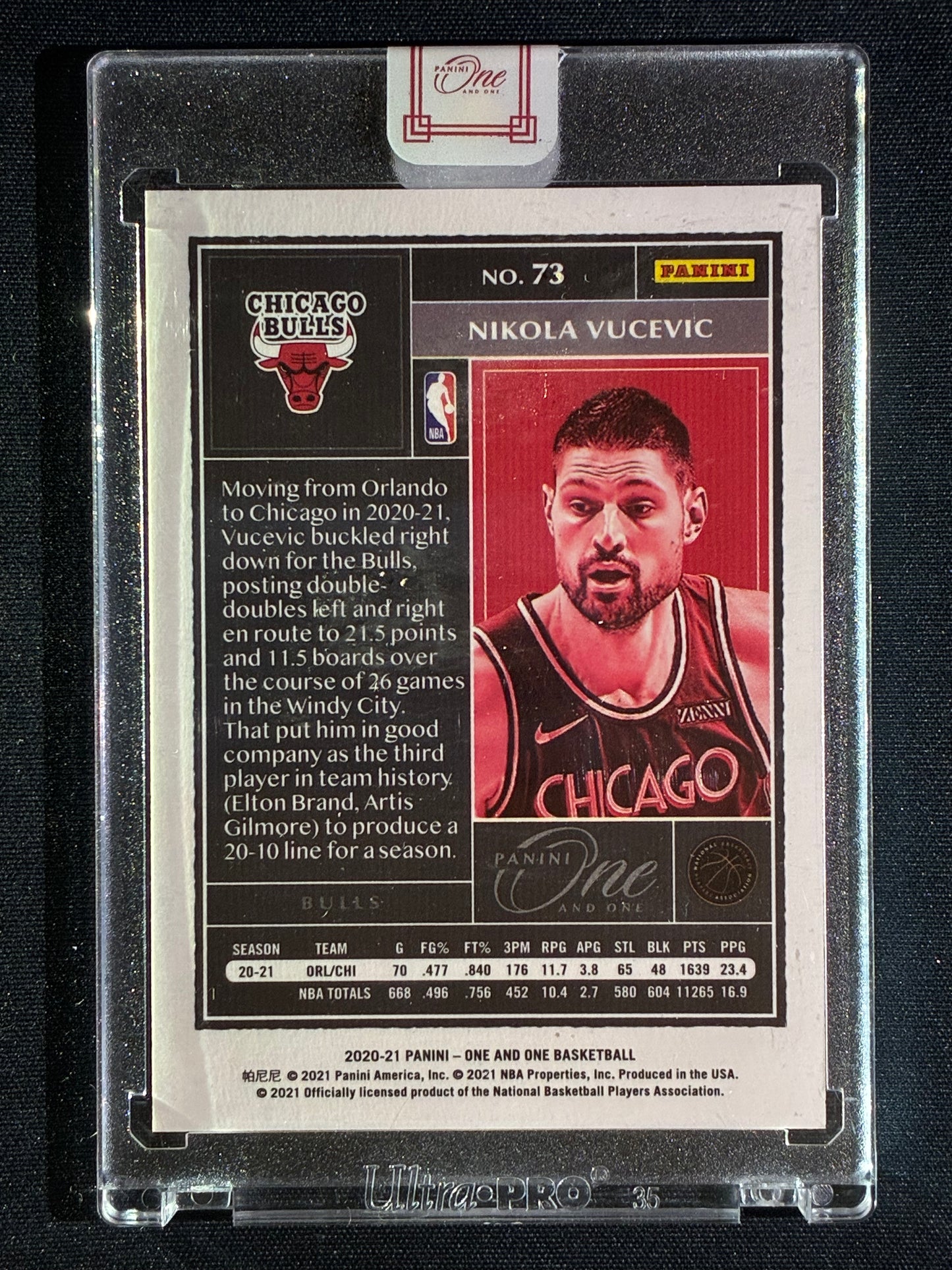 2020-21 One and One NIKOLA VUCEVIC Gold 4/10 #73