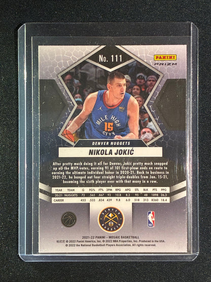 2021-22 Mosaic NIKOLA JOKIC NBA 75th Anniversary Red Mosaic SP #111