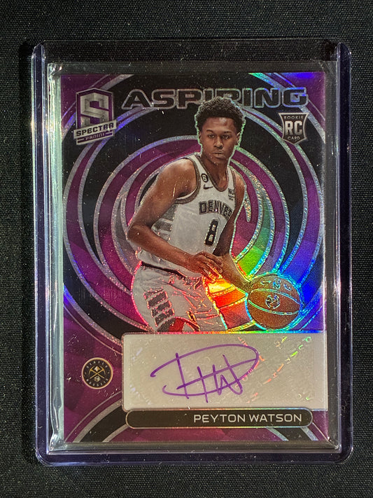 2022-23 Spectra PEYTON WATSON Aspiring Rookie Auto Purple 15/35