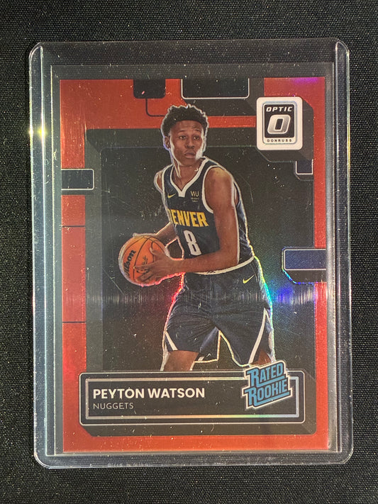 2022-23 Donruss Optic PEYTON WATSON Rated Rookie Red Prizm 12/99 #223
