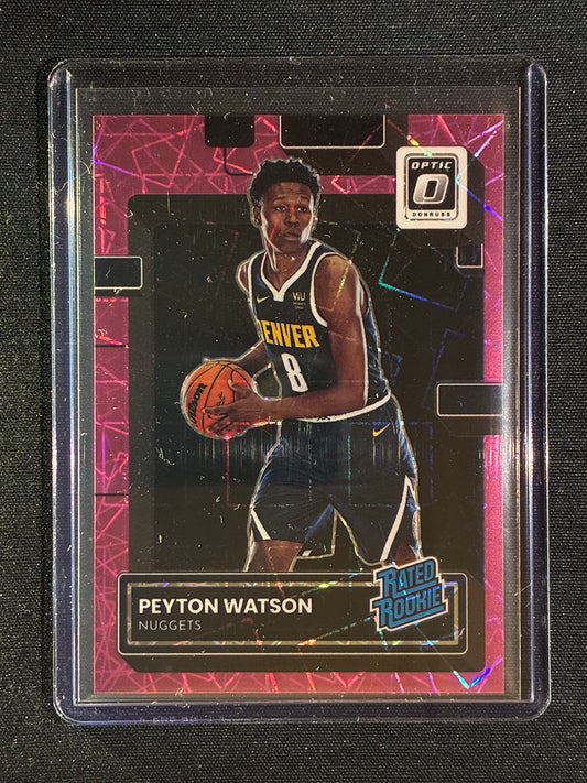 2022-23 Donruss Optic PEYTON WATSON Rated Rookie Pink Velocity 70/79 #223