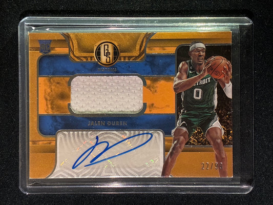 2022-23 Chronicles JALEN DUREN Gold Standard Rookie Jersey Auto Silver 22/99