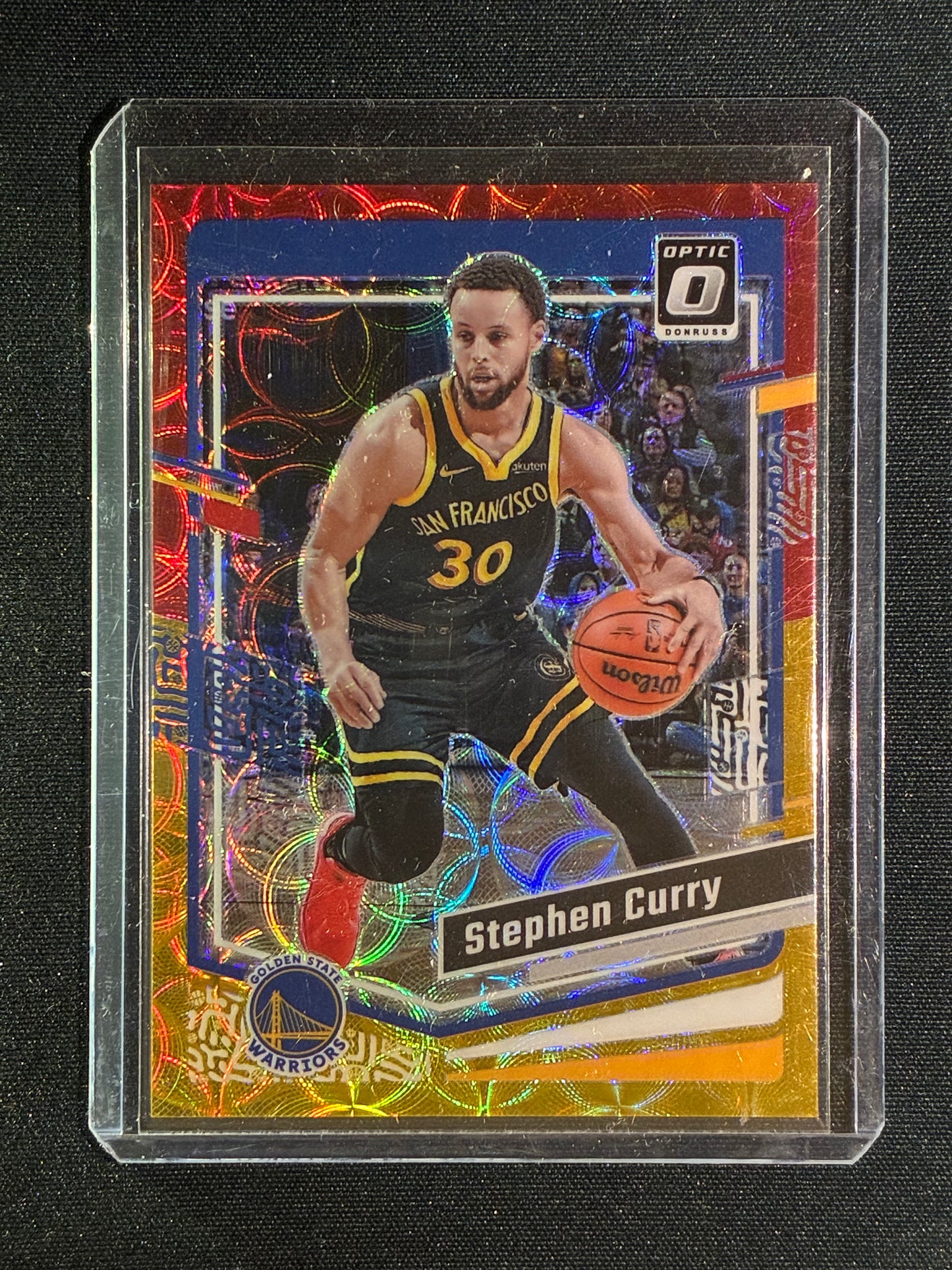 2023-24 Donruss Optic STEPHEN CURRY International Red and Gold 12/99 #198
