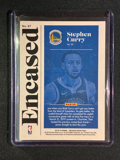 2018-19 Encased STEPHEN CURRY Base Silver 22/99 #87