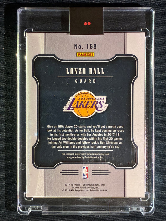 2017-18 Dominion LONZO BALL Rookie Patch Auto Holo Silver 2/15
