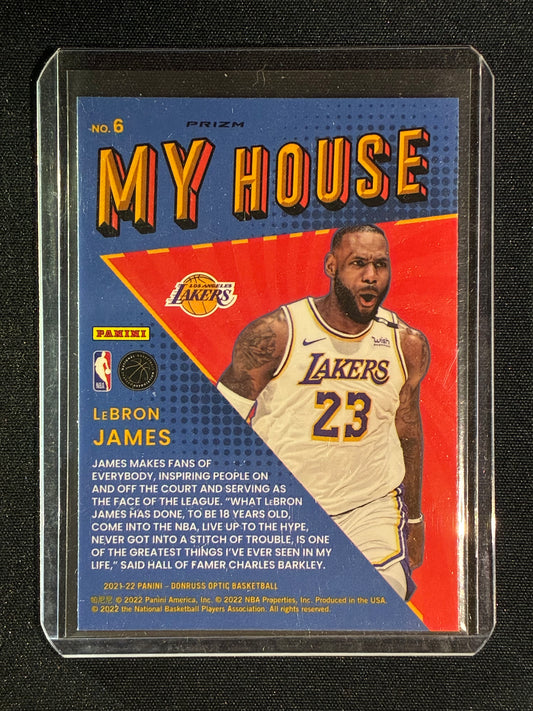 2021-22 Donruss Optic LEBRON JAMES My House Holo Silver Prizm #6