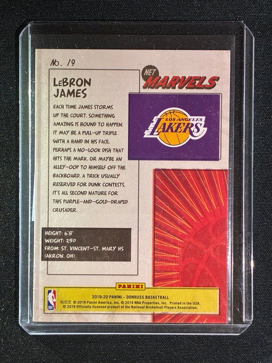 2019-20 Donruss LEBRON JAMES Net Marvels Base #19