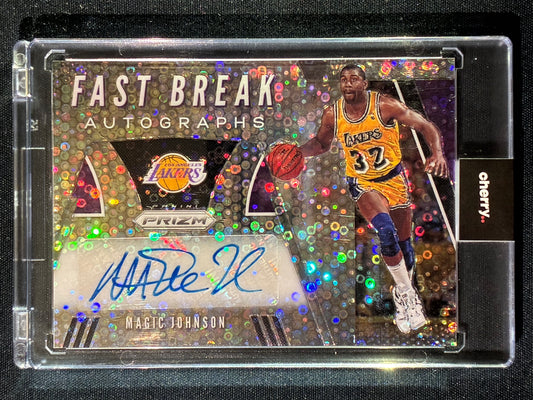2019-20 Prizm MAGIC JOHNSON Fast Break Auto Silver #MJN