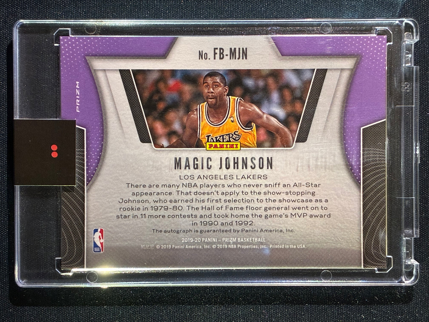 2019-20 Prizm MAGIC JOHNSON Fast Break Auto Silver #MJN