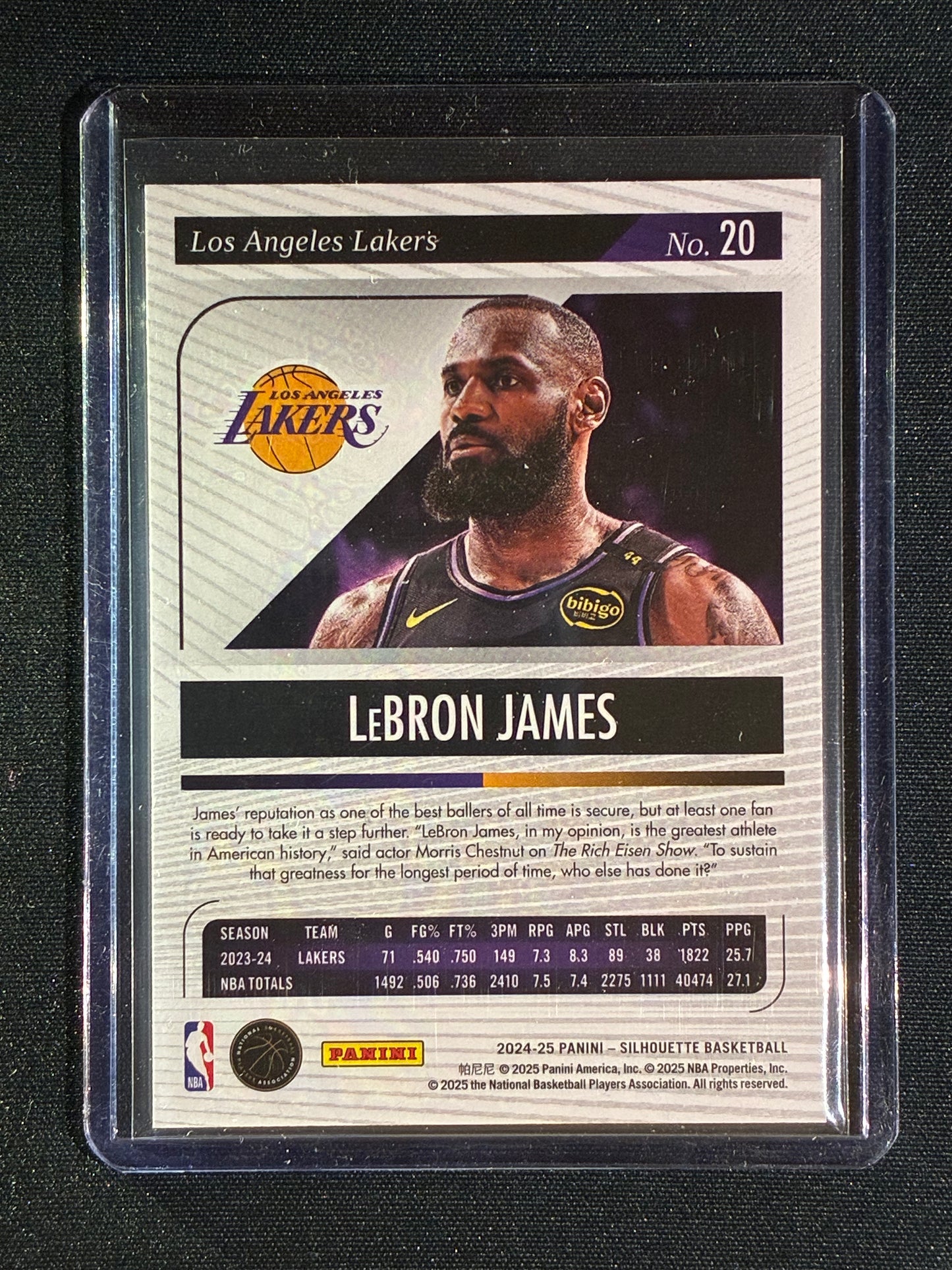 2024-25 Silhouette LEBRON JAMES Base #20