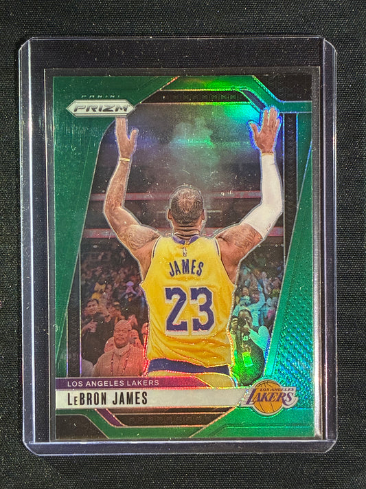 2024-25 Prizm LEBRON JAMES Base Green Prizm Chalk Toss #130