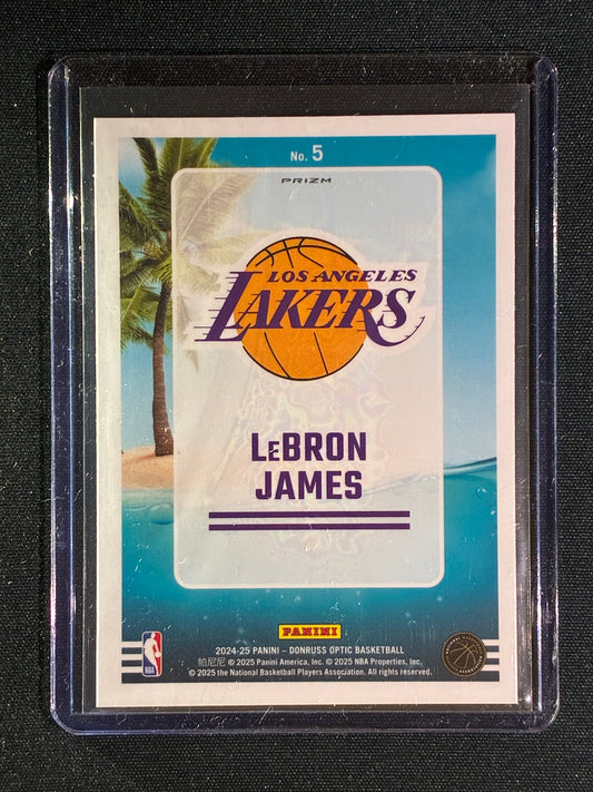 2024-25 Donruss Optic LEBRON JAMES Splash! Holo Silver Prizm #5