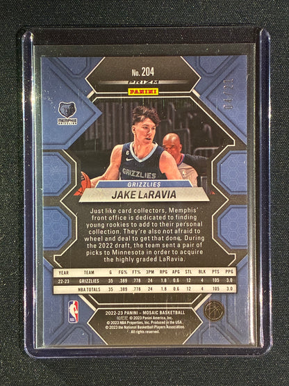 2022-23 Mosaic JAKE LARAVIA Rookie Choice Fusion Green 4/21 #204