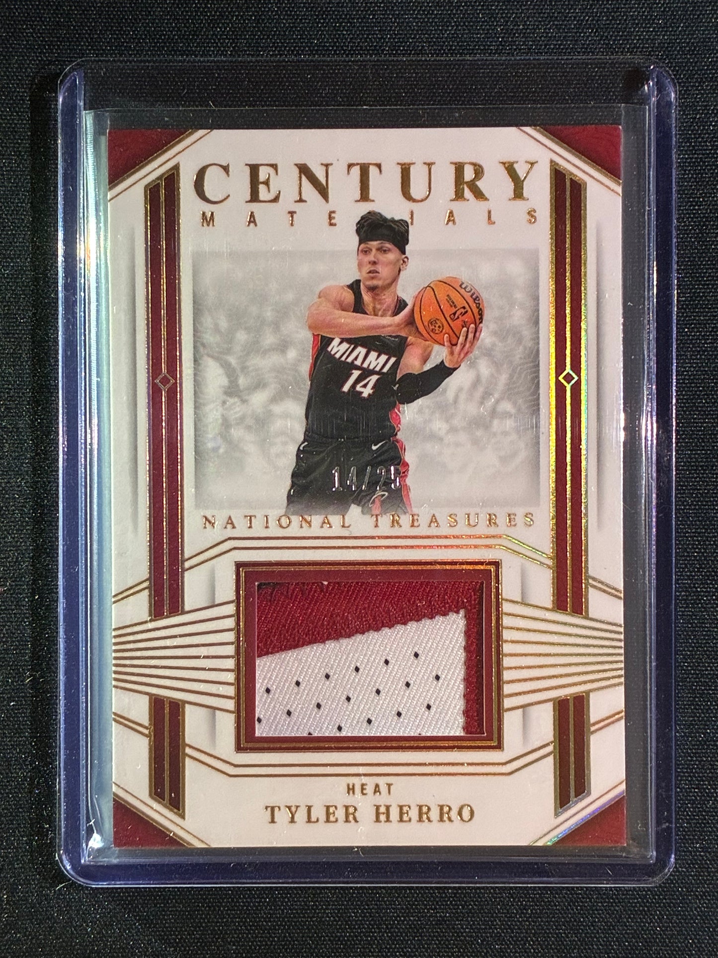 2023-24 National Treasures TYLER HERRO Century Materials Patch Holo Gold 14/25