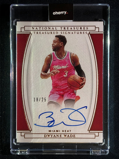 2020-21 National Treasures DWYANE WADE Treasured Signatures Auto Bronze 18/25 #DWW