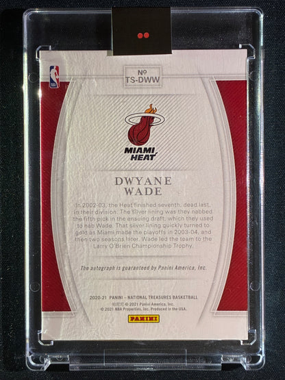 2020-21 National Treasures DWYANE WADE Treasured Signatures Auto Bronze 18/25 #DWW