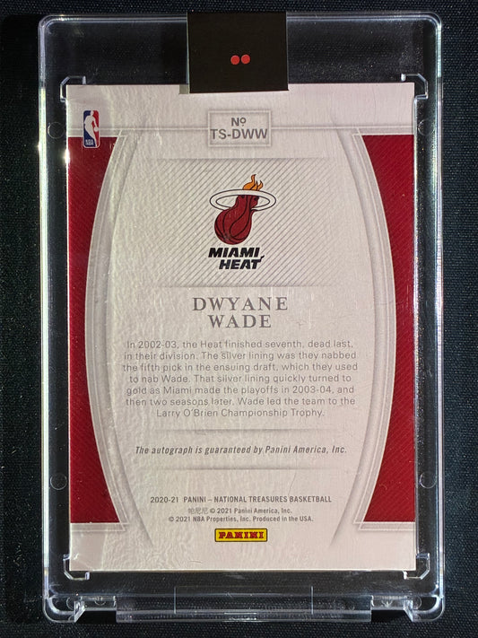 2020-21 National Treasures DWYANE WADE Treasured Signatures Auto Bronze 18/25 #DWW