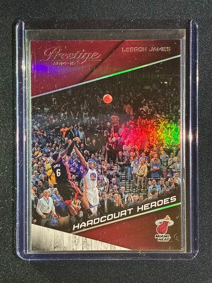 2014-15 Prestige LEBRON JAMES Hardcourt Heroes Silver #6 vs. Warriors