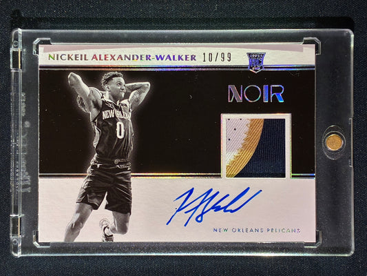 2019-20 Noir NICKEIL ALEXANDER-WALKER Rookie Patch Auto Black and White 10/99 #336