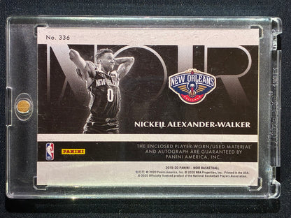 2019-20 Noir NICKEIL ALEXANDER-WALKER Rookie Patch Auto Black and White 10/99 #336