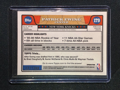 2008-09 Topps Chrome PATRICK EWING White Xfractor 127/288 #179