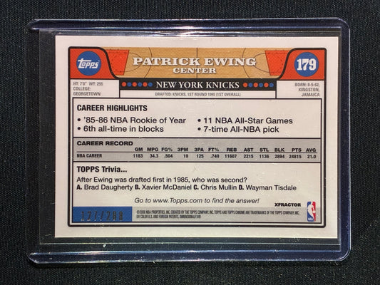 2008-09 Topps Chrome PATRICK EWING White Xfractor 127/288 #179