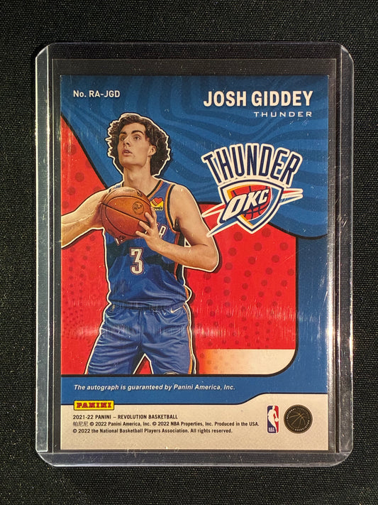 2021-22 Revolution JOSH GIDDEY Rookie Auto Base #JGD