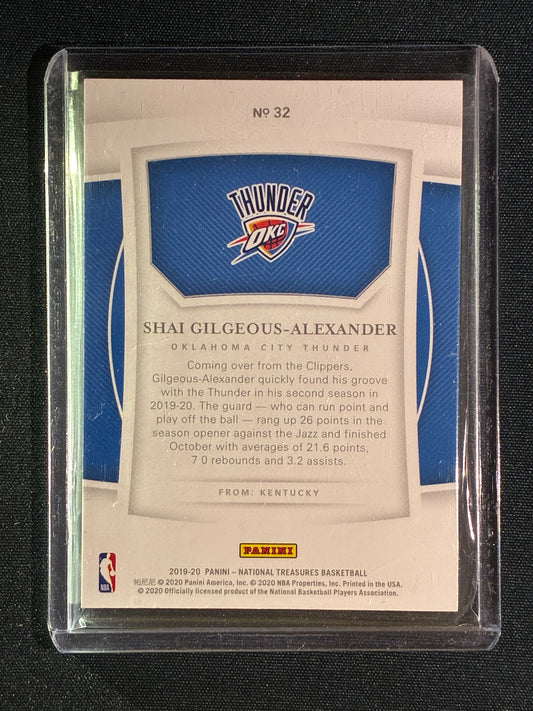 2019-20 National Treasures SHAI GILGEOUS-ALEXANDER Base Silver 48/99 #32