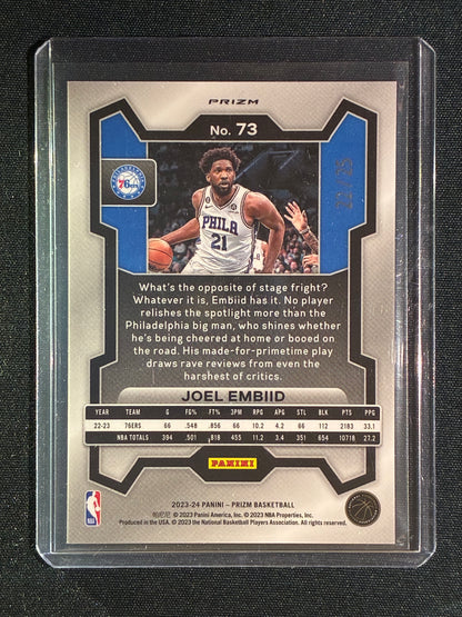 2023-24 Prizm JOEL EMBIID Green Pulsar 22/25 #73