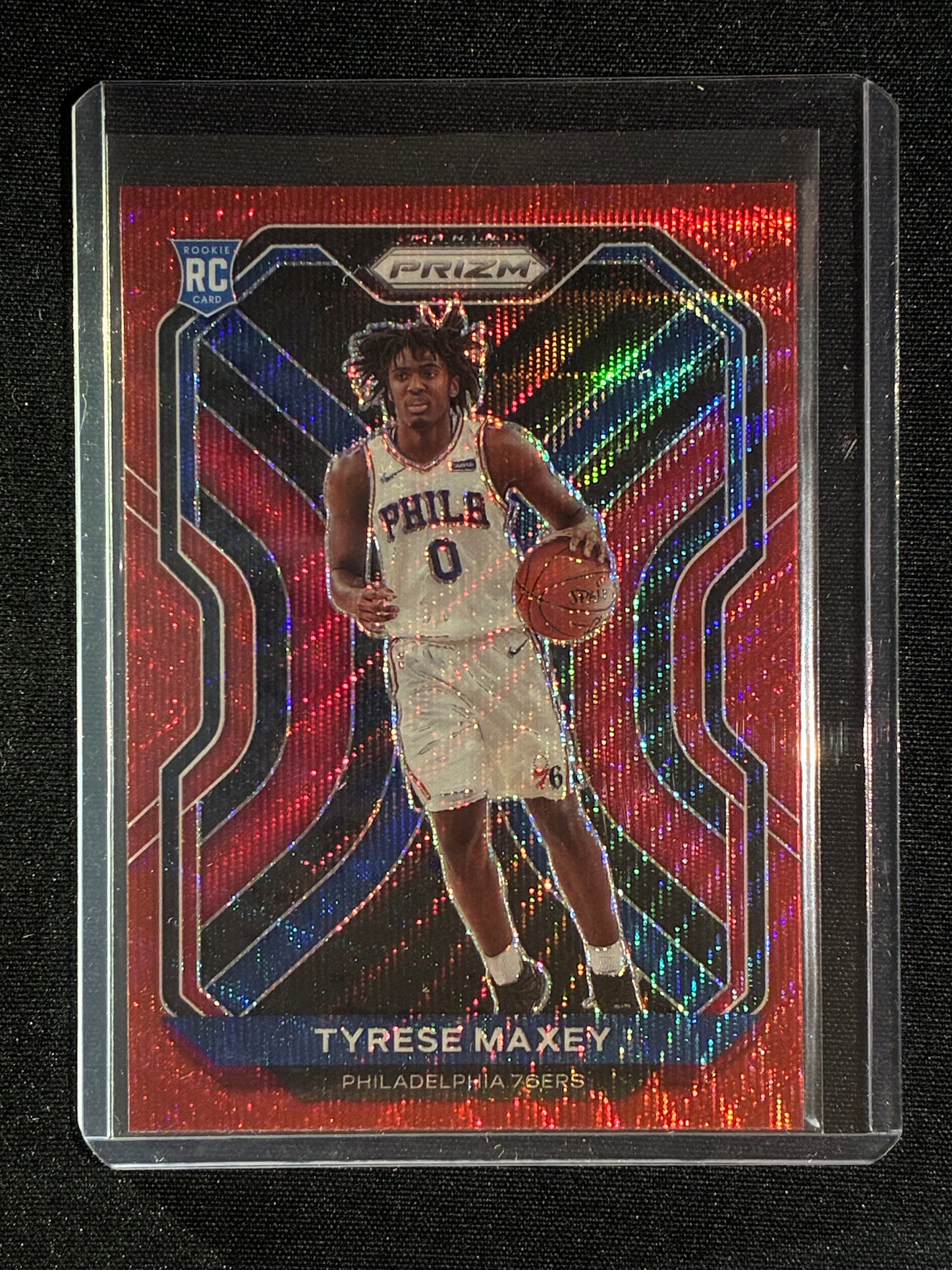 2020-21 Prizm TYRESE MAXEY Rookie Ruby Red Wave #256
