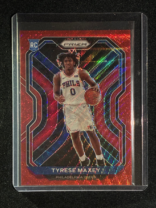 2020-21 Prizm TYRESE MAXEY Rookie Ruby Red Wave #256