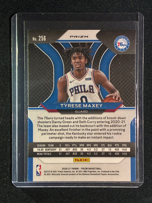 2020-21 Prizm TYRESE MAXEY Rookie Ruby Red Wave #256