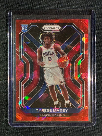 2020-21 Prizm TYRESE MAXEY Rookie Red Cracked Ice #256