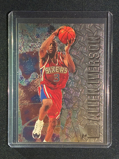 1996-97 Fleer Metal ALLEN IVERSON Rookie Base #201