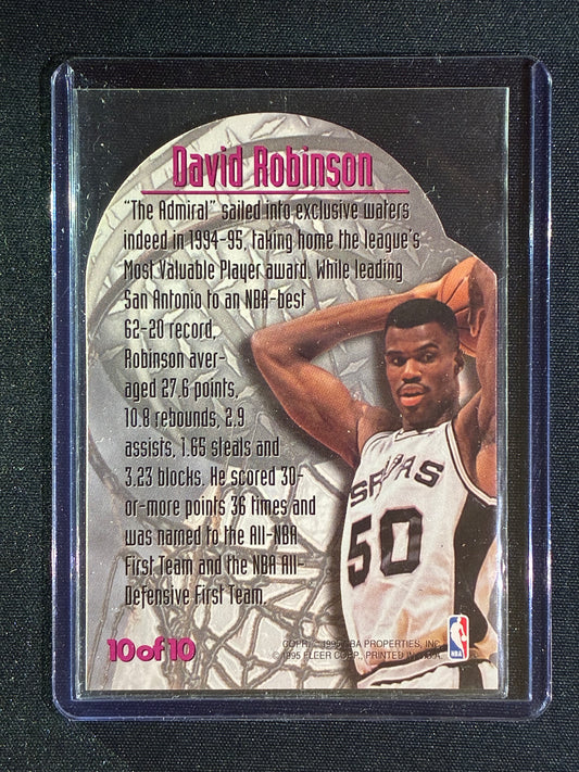 1995-96 Fleer Metal DAVID ROBINSON Maximum Metal Die-Cut #10
