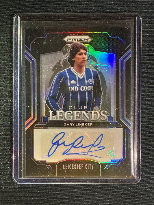 2024-25 Prizm EPL GARY LINEKER Club Legends Prizm Auto Black 1/1 #GL Leicester City