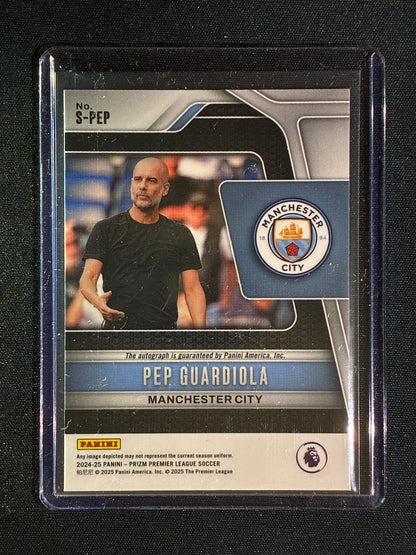 2024-25 Prizm EPL PEP GUARDIOLA Signatures Auto Base #PEP