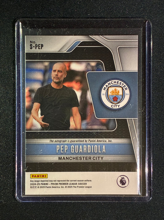 2024-25 Prizm EPL PEP GUARDIOLA Signatures Auto Base #PEP
