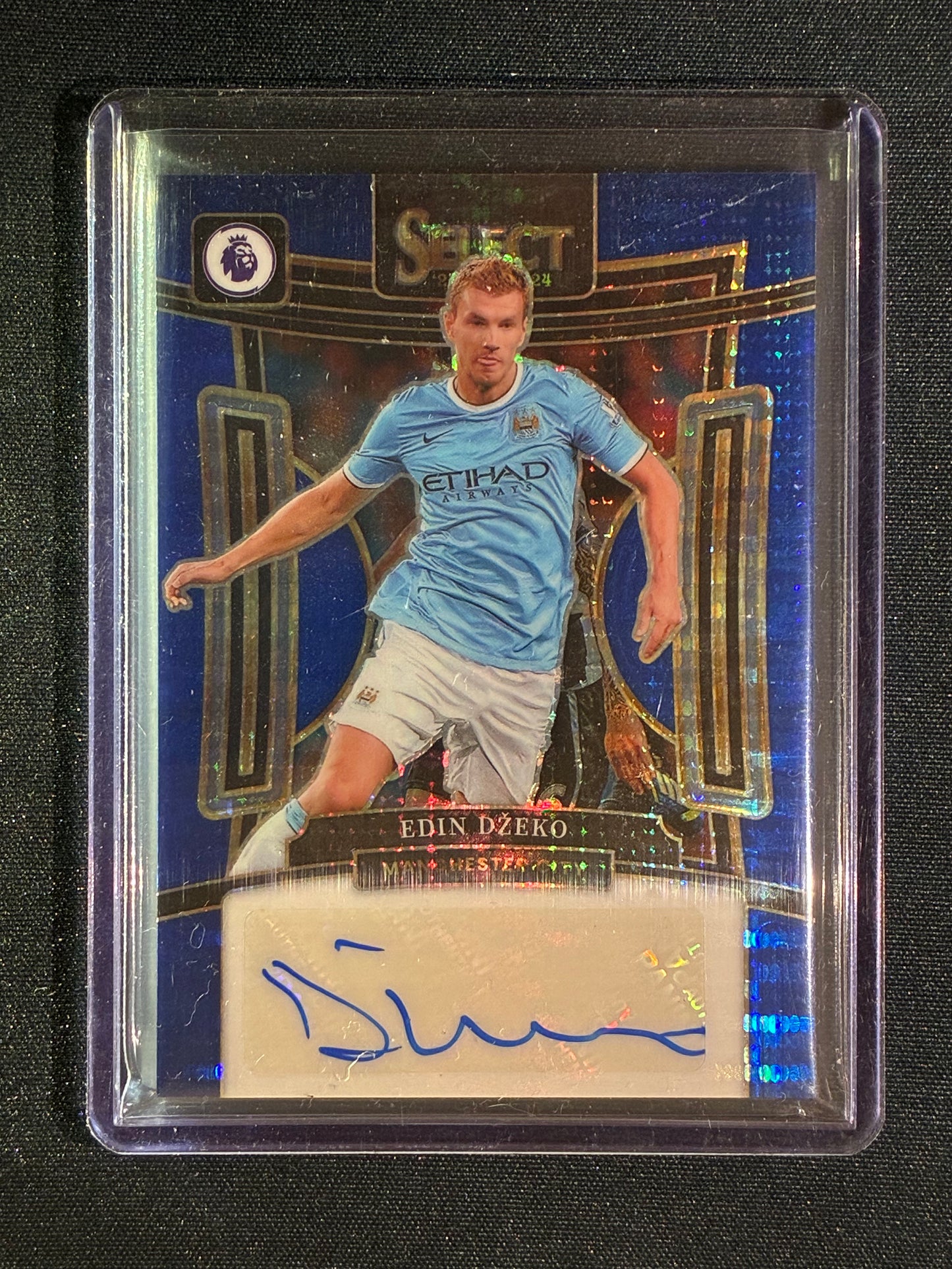 2023-24 Select EPL EDIN DZEKO Signatures Auto Blue Pulsar #ED