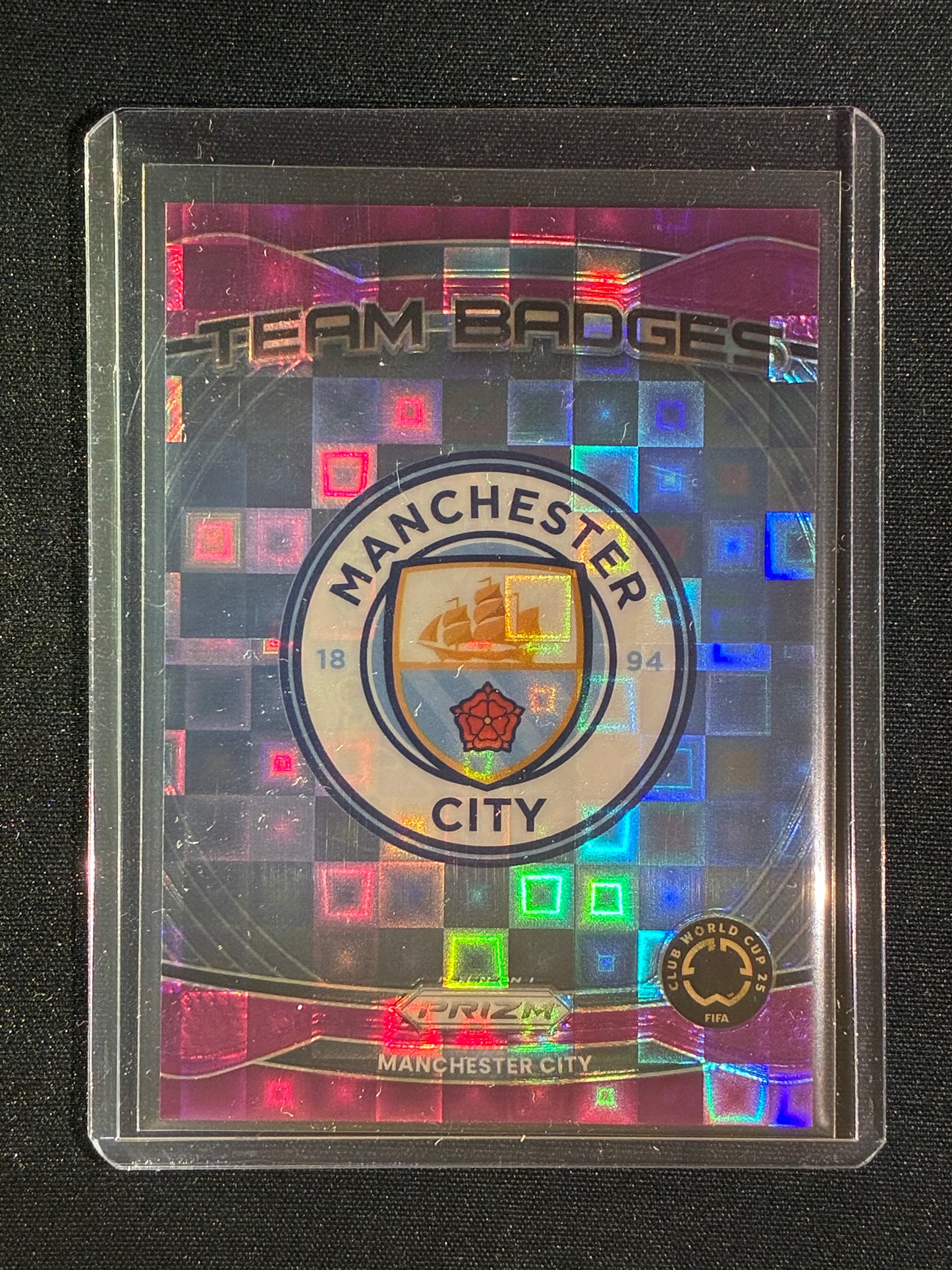2025 Prizm Club World Cup MANCHESTER CITY Team Badges Logo Purple 4/49 #13