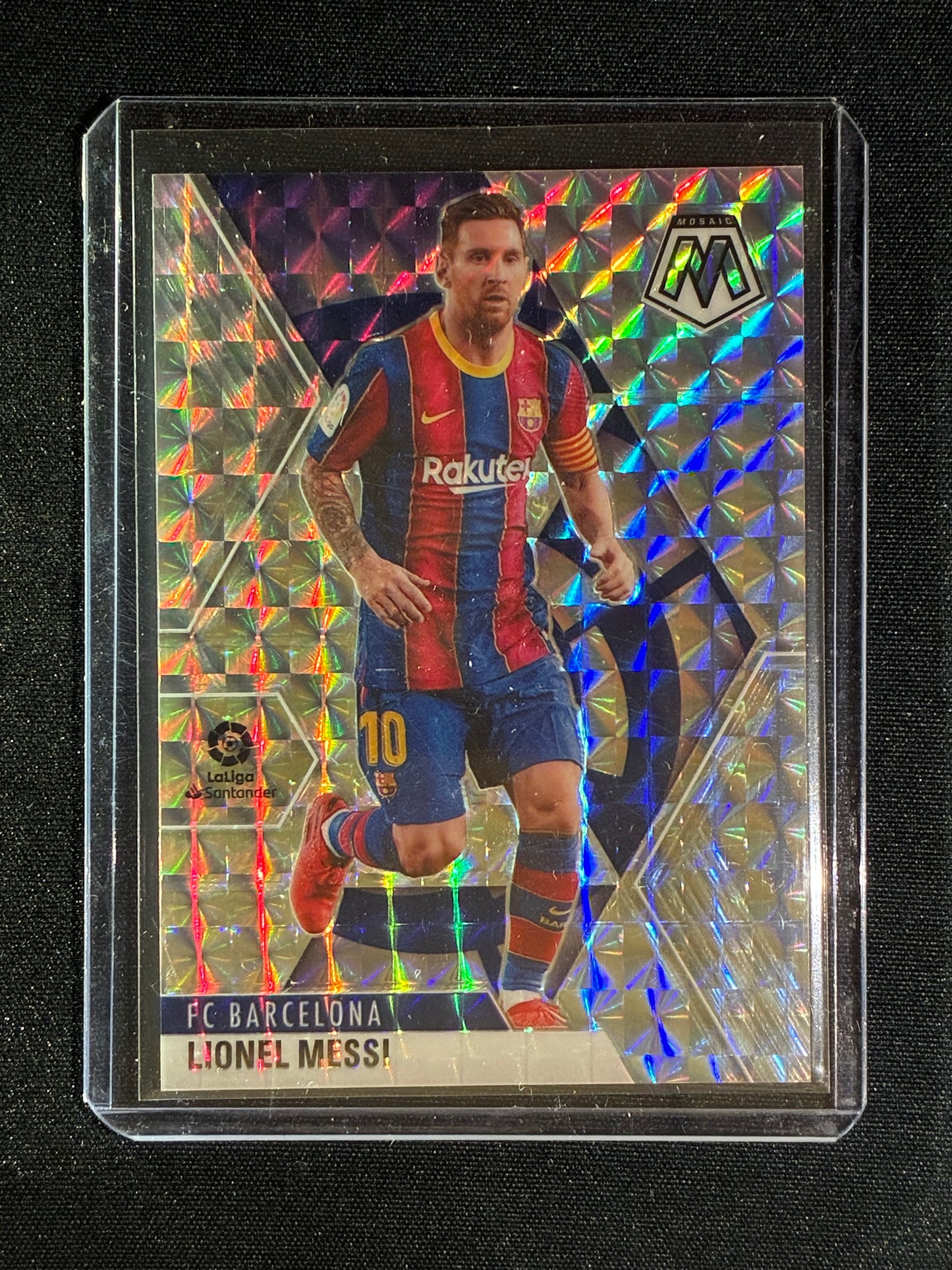 2020-21 Mosaic LaLiga LIONEL MESSI Mosaic Silver Prizm #57