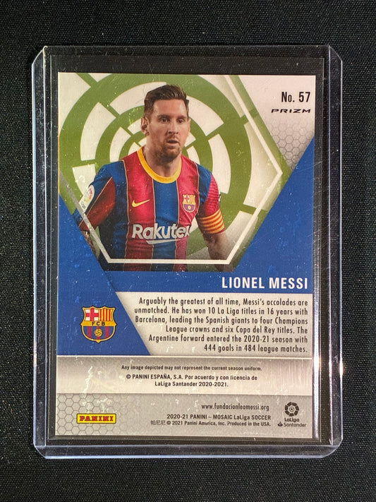 2020-21 Mosaic LaLiga LIONEL MESSI Mosaic Silver Prizm #57