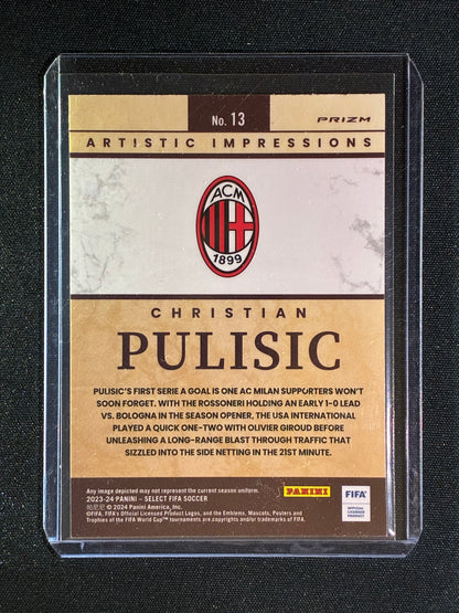 2023-24 Select FIFA CHRISTIAN PULISIC Artistic Impressions Prizm Silver #13 SSP