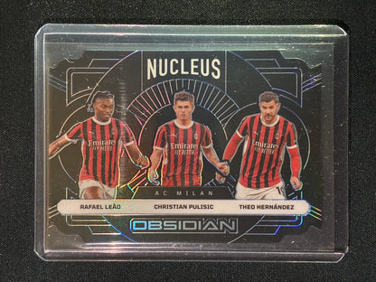 2024-25 Obsidian RAFAEL LEAO PULISIC HERNANDEZ Nucleus Die-Cut Blue 21/25
