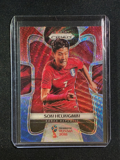 2018 Prizm FIFA World Cup SON HEUNGMIN Red White Blue Wave #187
