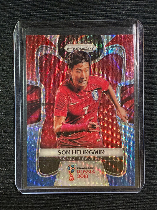 2018 Prizm FIFA World Cup SON HEUNGMIN Red White Blue Wave #187