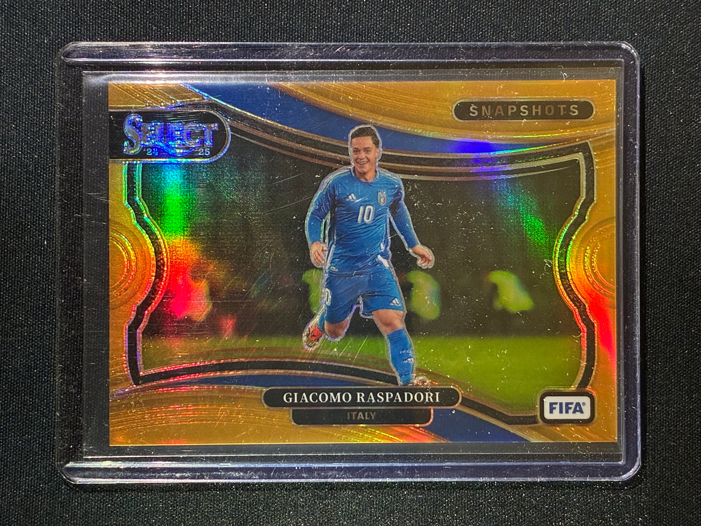 2024-25 Select FIFA GIACOMO RASPADORI Snapshots Gold Prizm 7/10 #9