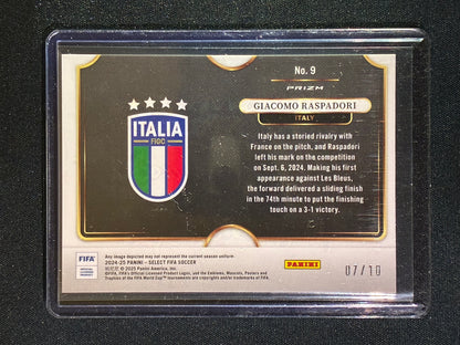 2024-25 Select FIFA GIACOMO RASPADORI Snapshots Gold Prizm 7/10 #9