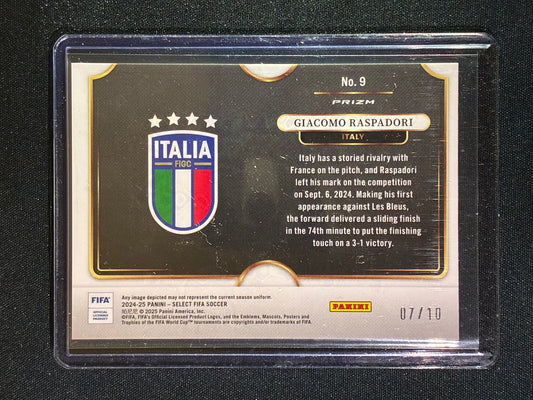 2024-25 Select FIFA GIACOMO RASPADORI Snapshots Gold Prizm 7/10 #9